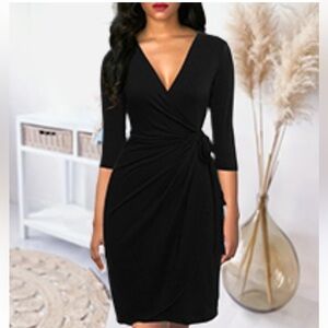 Berydress NWT Elegant Black Wrap Dress Woman’s large